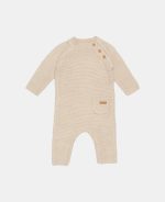 Salopetă tricotată pentru bebeluși - Sand - Little Goose - Little Dutch - imagine 2