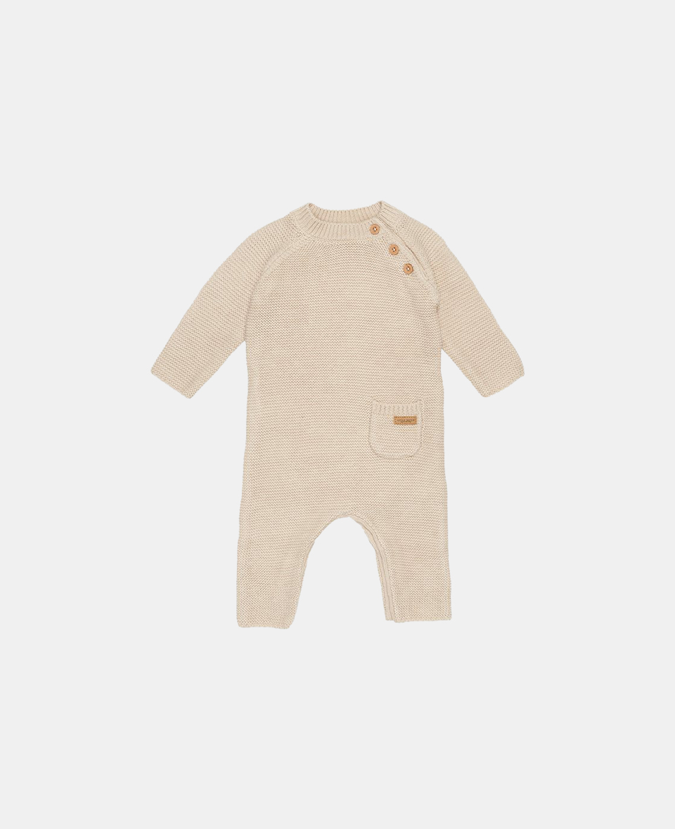 LD-CL40540120.jpg Salopetă tricotată pentru bebeluși - Sand - Little Goose - Little Dutch - imagine 1