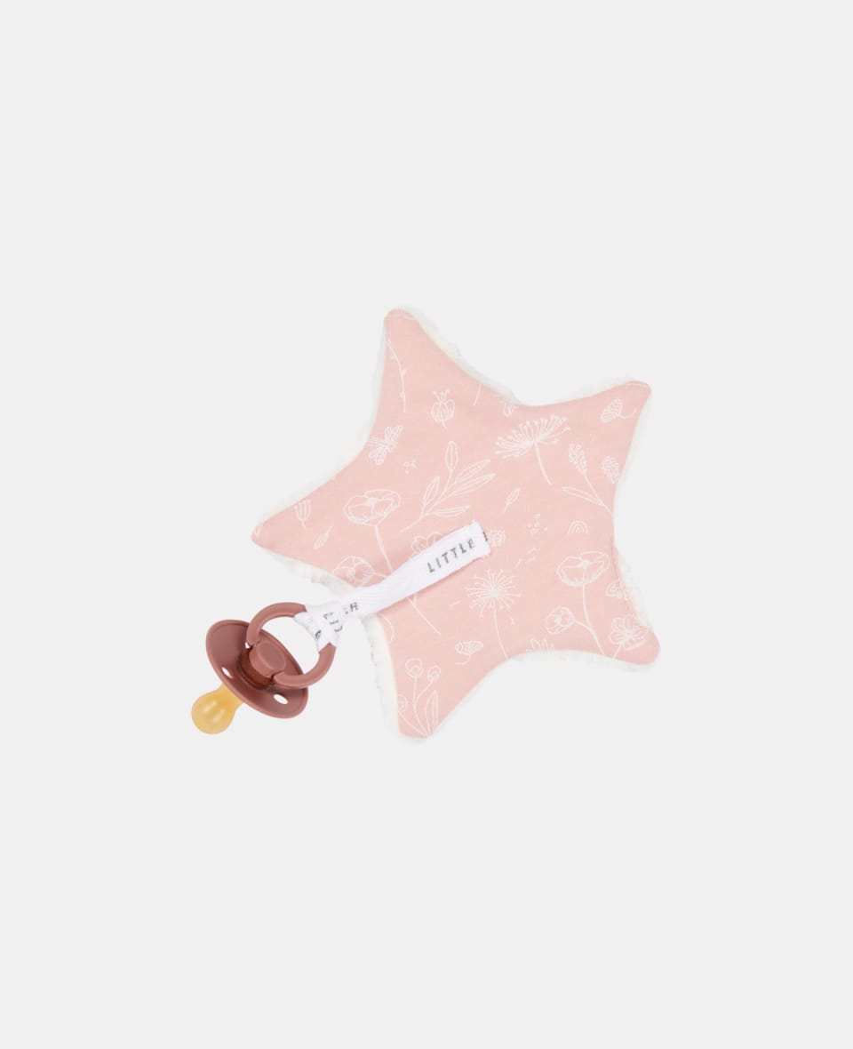 LD-TE20221050.jpg Suport pentru suzetă Steluță Wild Flowers Pink Little Dutch - imagine 1