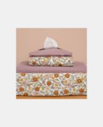 Muselină din bumbac - set 2 bucăți - Vintage Little Flowers/Pure Mauve - Little Dutch - imagine 3
