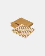 Set două museline din bumbac Sunrise Ochre & Pure Ochre Little Dutch