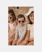 Ochelari de soare pentru copii cu protecție UV400 - Flower Mauve - Little Dutch - imagine 8