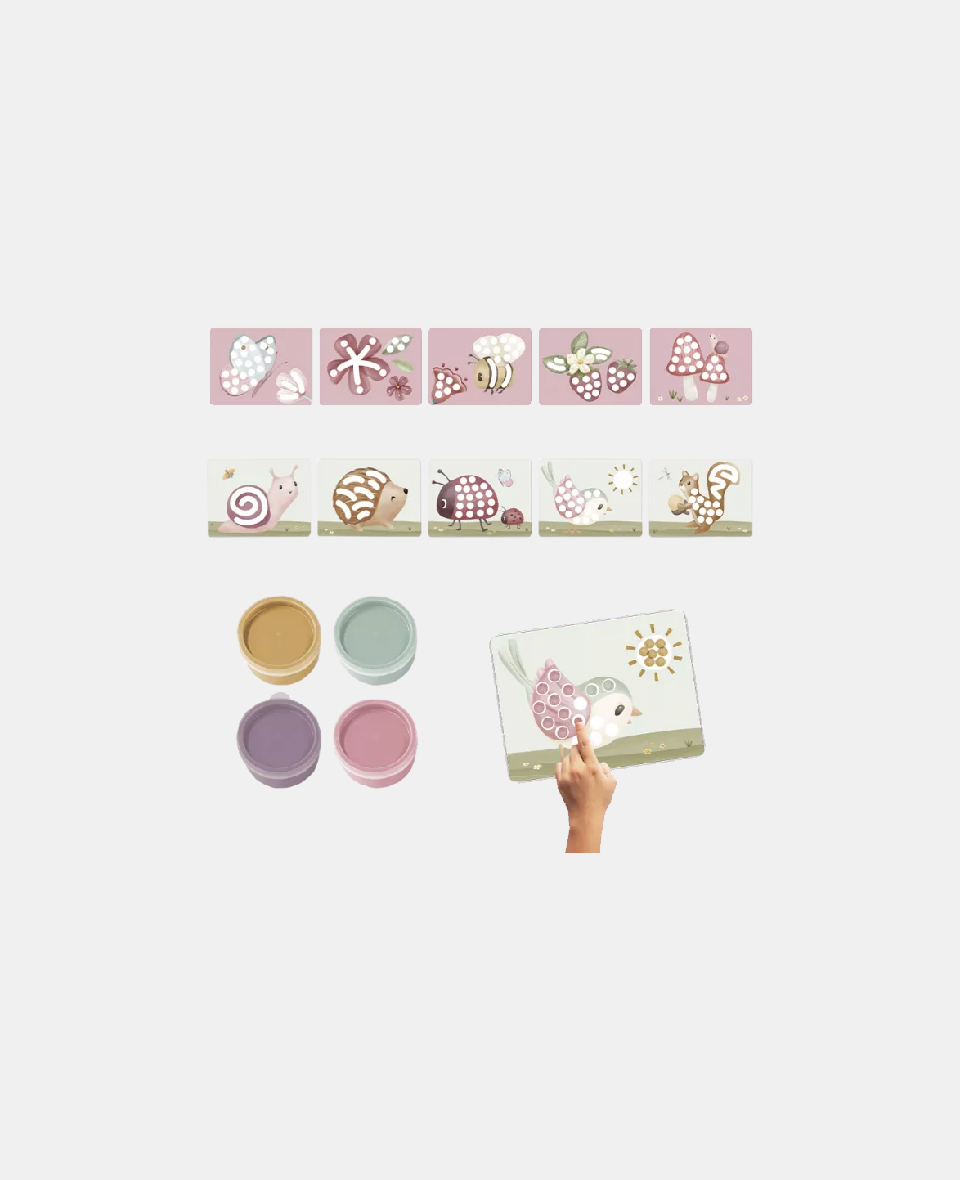 LD126121.jpg Carte pentru pictat cu degetele - Fairy Garden - Little Dutch - imagine 1