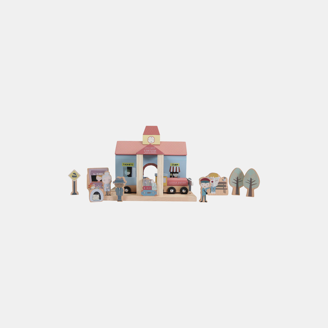 LD4489-Railway-Train-Station-Product-3_main.jpg Gară cu figurine din lemn Extensie Little Railway Collection Little Dutch - imagine 1