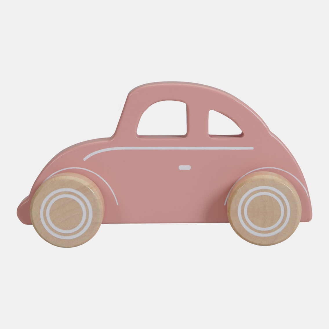 LD7000-Car-Pink-Product-1.png Masinuță clasică din lemn Pink Little Dutch - imagine 1