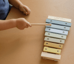 Xilofon din lemn Blue Little Dutch - imagine 3