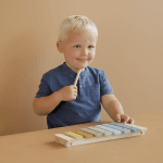 Xilofon din lemn Blue Little Dutch - imagine 4