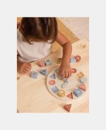 Puzzle 3D din lemn cu ceas - Little Dutch - imagine 4