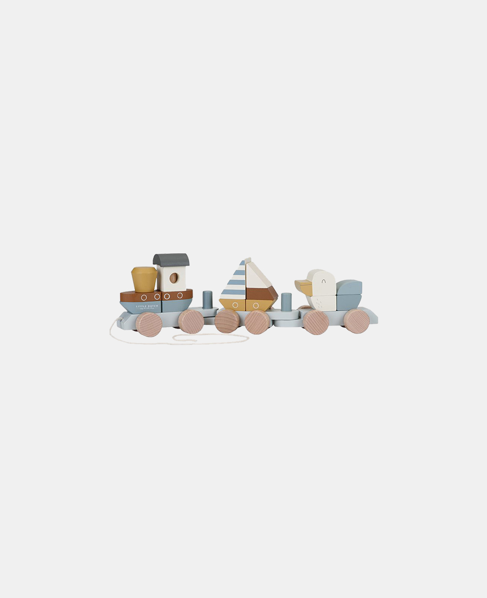 LD7068.jpg Trenulet din lemn pentru stivuire - Sailors Bay - Little Dutch - imagine 1