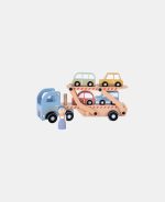 Camion din lemn FSC cu platforma si sofer - Little Dutch