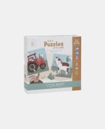 Puzzle 4 în 1 din carton FSC - Little Farm - Little Dutch