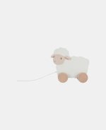 Jucărie din lemn FSC cu roți și șnur pentru tras - Oiță - Little Dutch - imagine 2