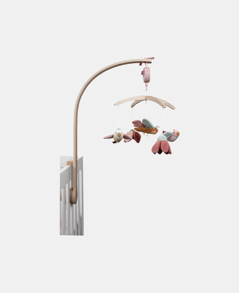 LD8700.jpg Carusel muzical cu brat din lemn - colectia Flowers & Butterflies - Little Dutch - imagine 1