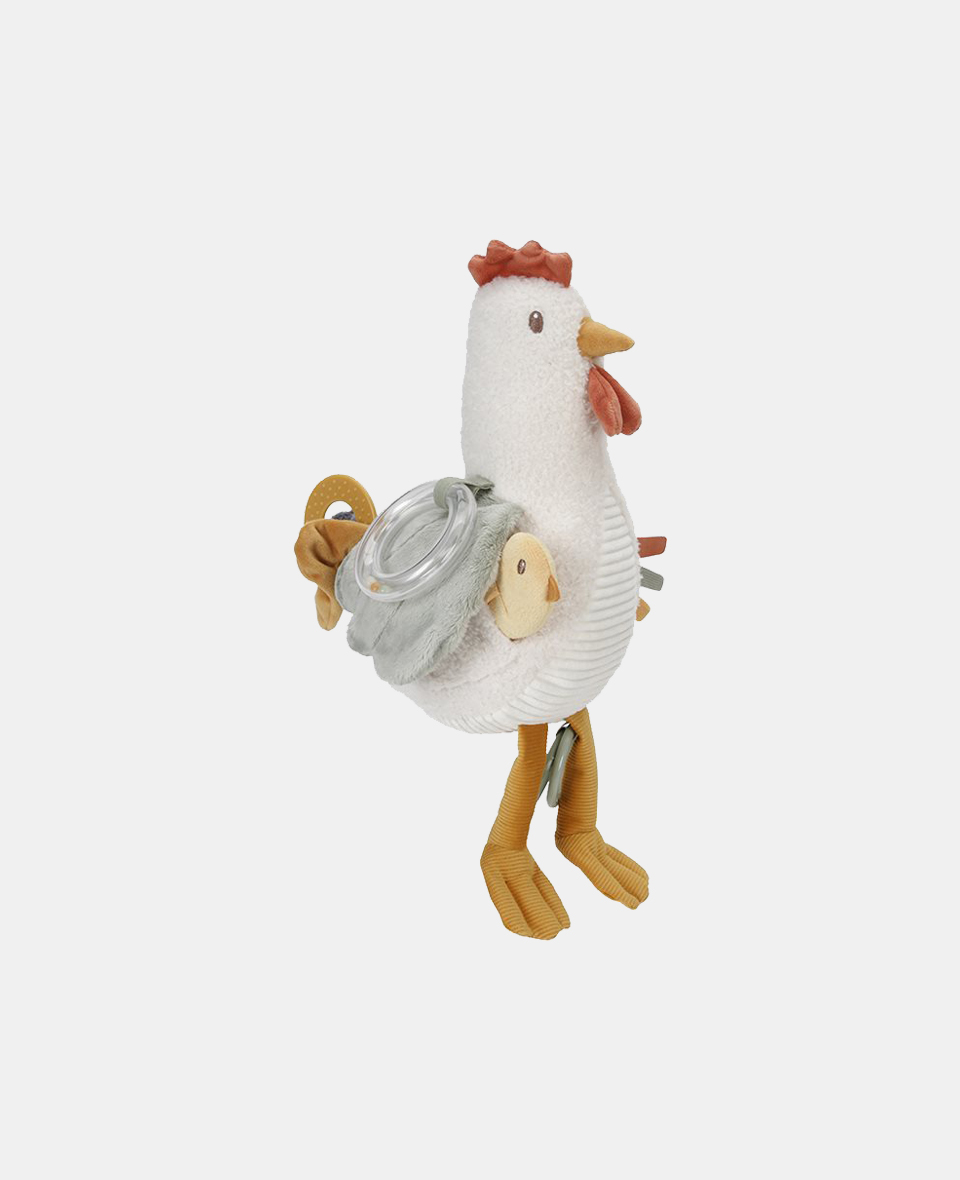 LD8804.jpg Jucărie din pluș senzorială - Găină - Little Farm - Little Dutch - imagine 1