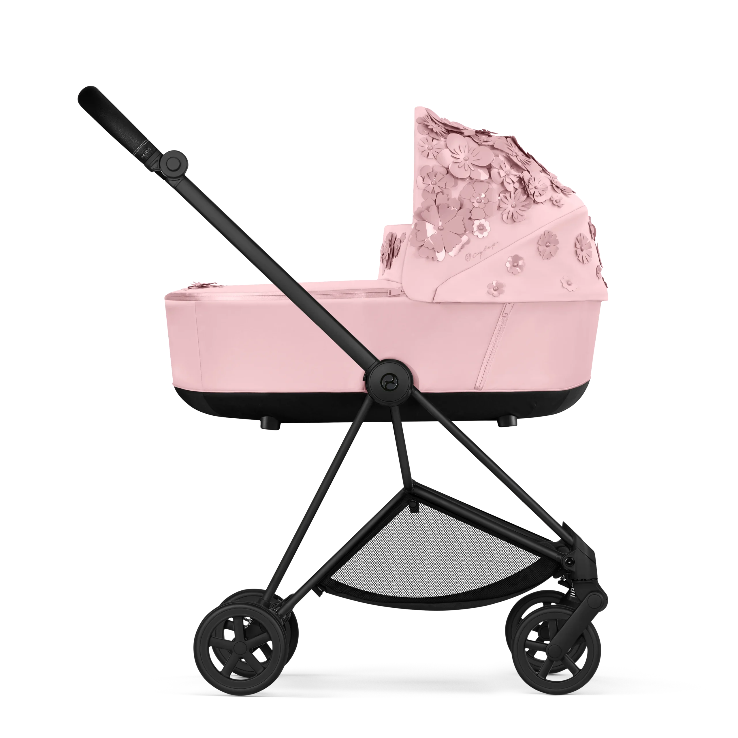 Mios-Lux-CarryCot-INT-270-scaled-1.webp Carucior Nou Nascut Mios: Landou MIOS Lux SIMPLY FLOWERS PINK | light pink + Cadru Carucior pentru Copii Mios Chrome Black Cybex Platinum - imagine 1