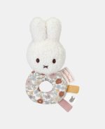 Jucarie zornaitoare din plus cu inel - Miffy Vintage Little Flowers - Little Dutch - imagine 2
