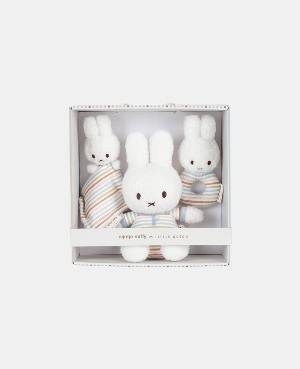 NIJN879.jpg Cutie cadou pentru bebelusi - Miffy Vintage Sunny Stripes - Little Dutch - imagine 1