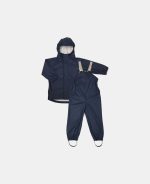 Costum impermeabil pentru ploaie cu salopeta - Carla - Black Iris - Multi Mix - Nuuroo