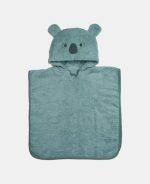 Nuuroo Adelin Poncho cu glugă din bumbac organic Lead - imagine 2