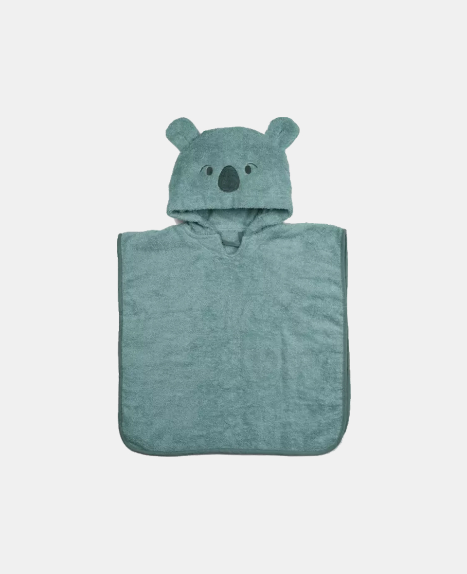 NU359-LEAD.jpg Nuuroo Adelin Poncho cu glugă din bumbac organic Lead - imagine 1