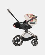 Carucior 3 in 1 Landou Priam Lux pentru căruciorul Priam Fashion Collections Spring Blossom Light + Cadru Carucior pentru Copii Priam Chrome Brown + Scoica Auto CLOUD T I-SIZE Spring Blossom Light | light beige + Parte Sport Carucior Priam Fashion Collections Spring Blossom Light Beige Cybex Fashion - imagine 4