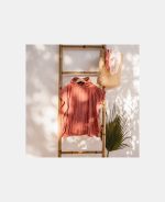 Poncho pentru plaja din bumbac - Pink Blush - Little Dutch - imagine 4