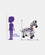Zebra Ride-On cu mecanism de mișcare - 3-5 ani - imagine 9