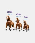 Căluț Brown Ride-On cu mecanism de mișcare și sunete - 4-8 ani - imagine 8