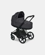 Carucior Nou Nascut Priam: Landou Priam Lux pentru căruciorul Priam Fashion Collections Dream Grey + Cadru Carucior pentru Copii Priam Matt Black Cybex Platinum
