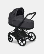 Carucior Nou Nascut Priam: Landou Priam Lux pentru căruciorul Priam Fashion Collections Dream Grey + Cadru Carucior pentru Copii Priam Matt Black Cybex Platinum - imagine 2