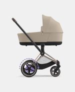 Carucior Nou Nascut Electric E-Priam: Cadru Cărucior pentru Copii e-Priam Chrome Brown + Landou PRIAM Lux Cozy Beige Cybex Platinum - imagine 2