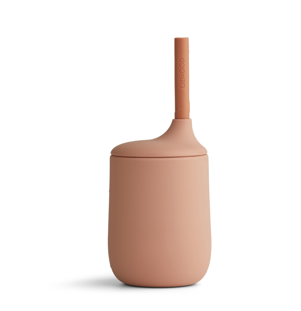 Ellis_Sippy_Cup_LW13017_2259_Dark_rose_terracotta_mix_1 Pahar cu pai din silicon Ellis Dark rose/terracotta mix - Liewood - imagine 1