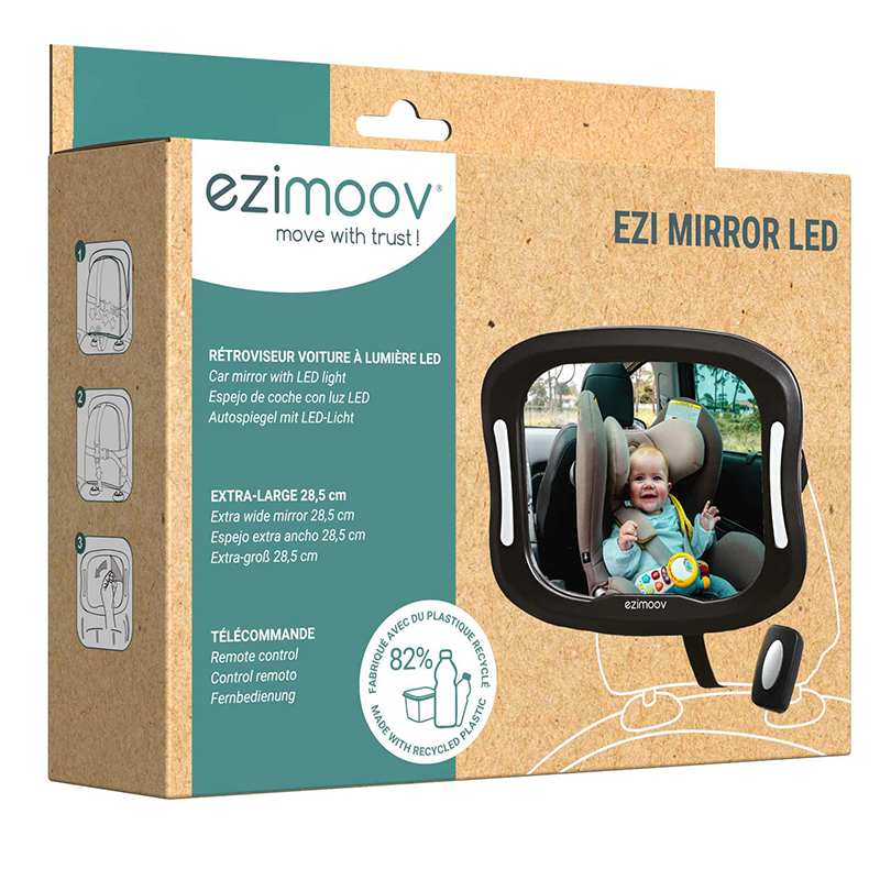 3770025605005 Oglinda retrovizoare cu lumina LED Ezimoov, Eco Friendly - imagine 1