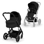 Cărucior Balios S Lux BLK 2 in 1 cu landou inclus Moon Black NEW 2026 Cybex Gold