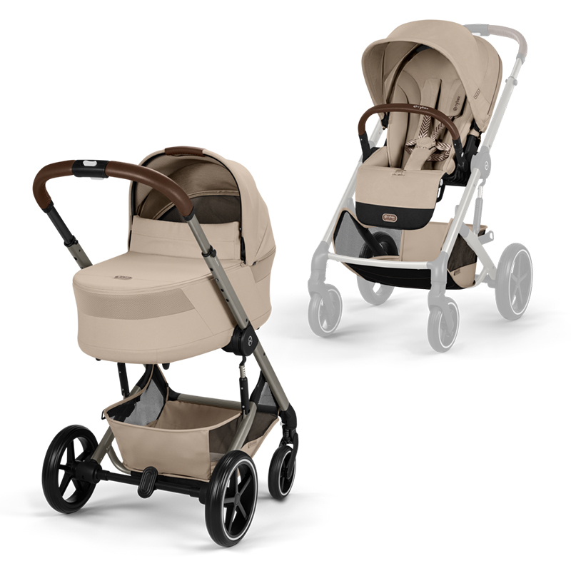 4063846591572-11 Cărucior Balios S Lux TPE 2 in 1 cu landou inclus Almond Beige NEW 2026 Cybex Gold - imagine 1