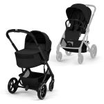 Cărucior Balios S Lux BLK cu landou pliabil inclus Moon Black NEW 2026 Cybex Gold