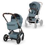 Cărucior Balios S Lux TPE 2 in 1 cu landou pliabil inclus Stormy Blue NEW 2026 Cybex Gold