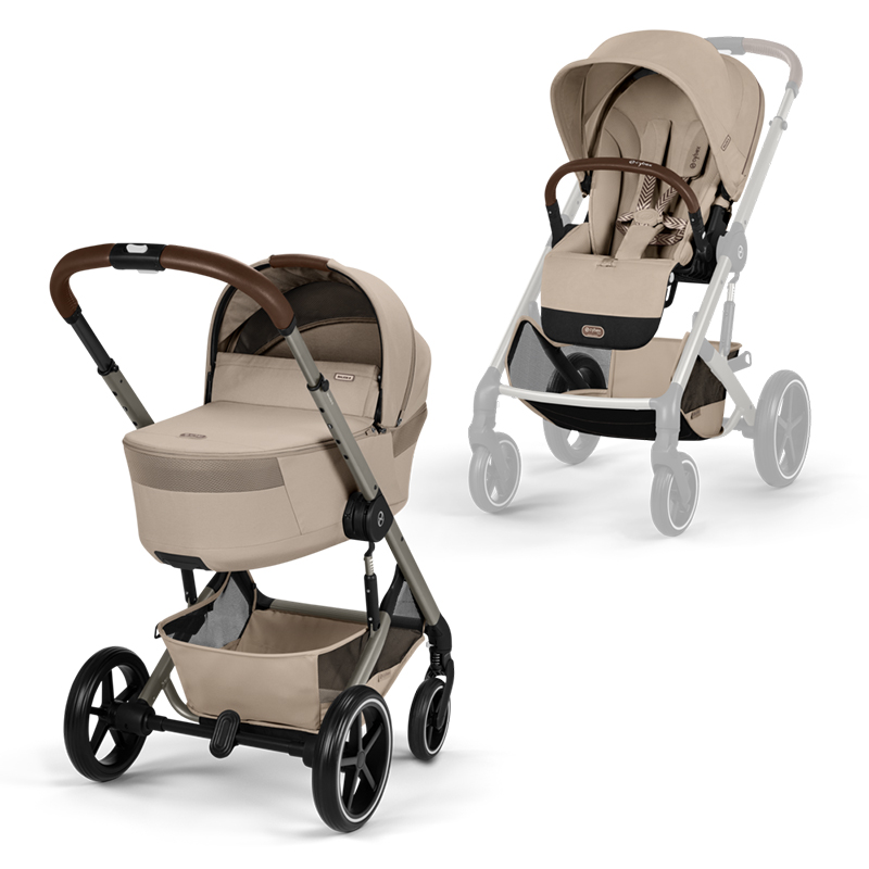 4063846591695 Cărucior Balios S Lux TPE 2 in 1 cu landou pliabil inclus Almond Beige NEW 2026 Cybex Gold - imagine 1