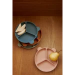 Set 2 farfurii compartimentate cu ventuză Stacy – Mustard / Tuscany Rose- Liewood - imagine 2