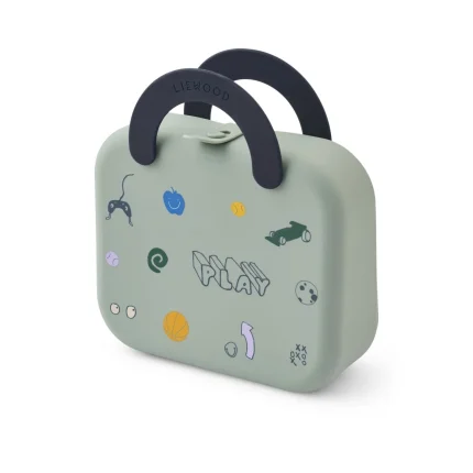 Caserolă pliabilă pentru prânz Elara – Play / Dusty Peppermint-Liewood