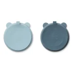 Set 2 farfurii compartimentate cu ventuză Stacy – Sea Blue / Whale Blue- Liewood - imagine 5