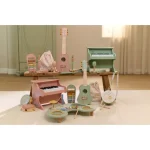 Pian din lemn FSC - Pink - Safari Friends - Little Dutch - imagine 5