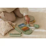 Set de instrumente muzicale din lemn FSC - Green - Safari Friends - Little Dutch - imagine 3
