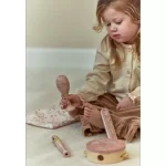 Set de instrumente muzicale din lemn FSC - Pink - Safari Friends - Little Dutch - imagine 3