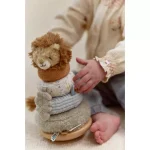 Jucarie din lemn FSC si textil pentru stivuire - Safari Friends - Little Dutch - imagine 2