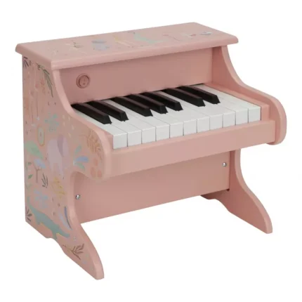 Pian din lemn FSC - Pink - Safari Friends - Little Dutch