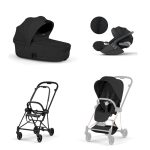 Carucior 3 in 1 Cadru Cărucior pentru copii MIOS Style Matt Black + Landou pliabil MIOS / COYA Style Sepia Black + Parte Sport Cărucior MIOS Style Sepia Black + Scoică Auto pentru Copii Cloud T i-Size Plus Sephia Black Cybex Platinum