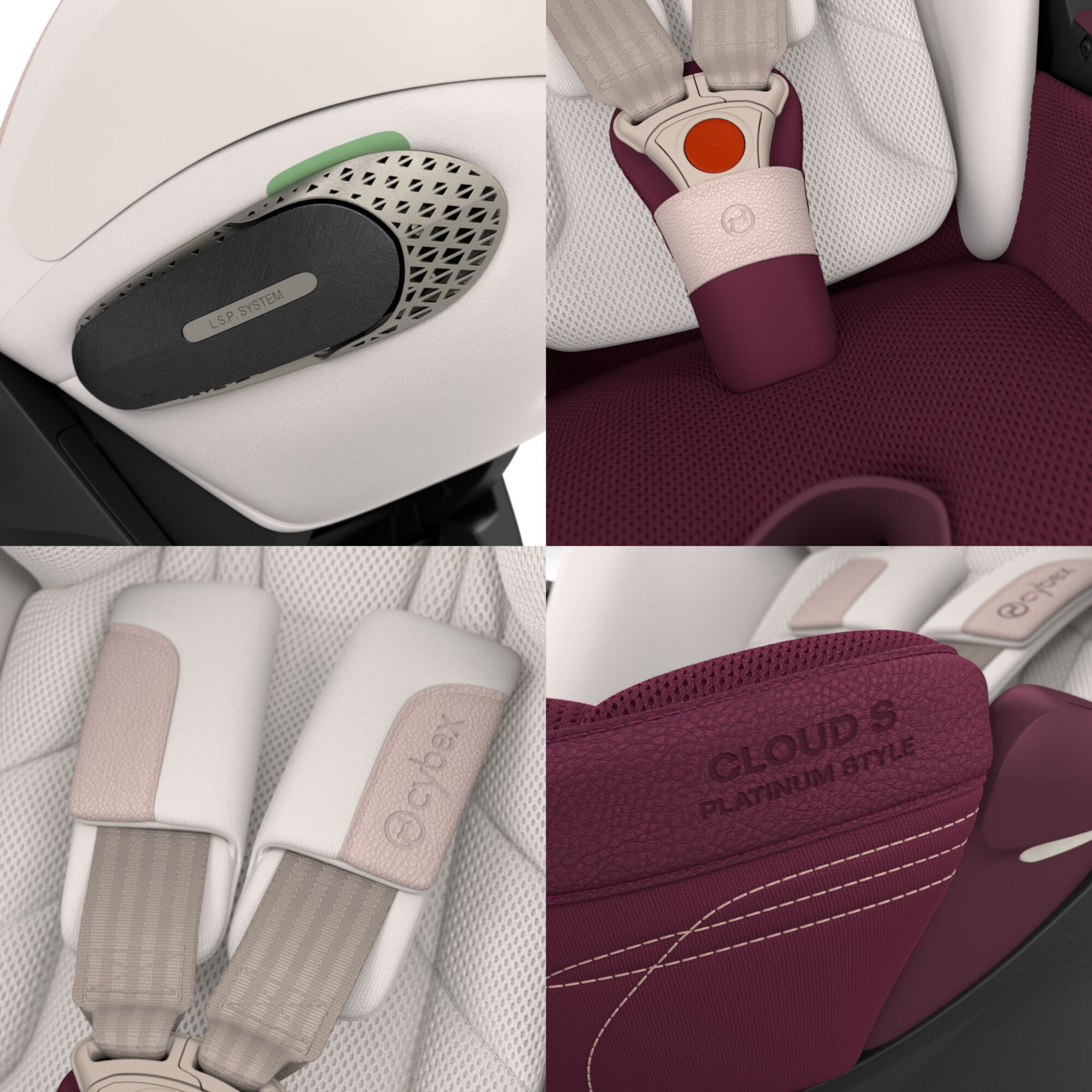 Scoica auto Cybex Platinum Cloud S i-Size Style Quartz Pink, pentru copii, 0-24 luni - imagine 3