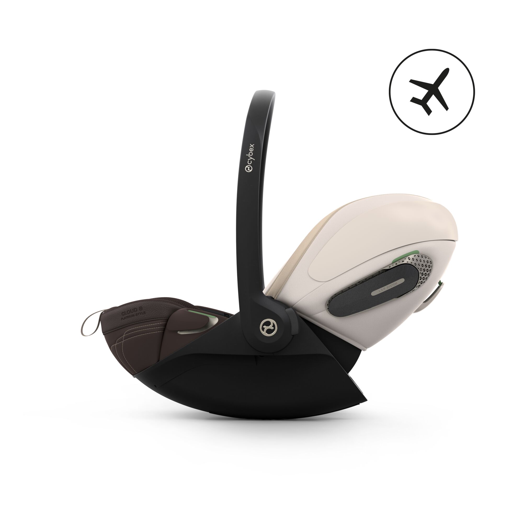 Scoica auto Cloud S Style Amber Brown i-Size Plus Cybex Platinum, pentru copii, 0-24 luni - imagine 3