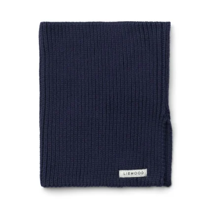 Fular tubular pentru bebeluși din bumbac Mathias Neckwarmer- Classic Navy- Liewood